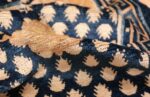 Antique Navy Background Chinese rug 49799 golden pile Nazmiyal