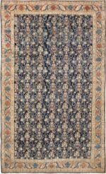 Blue Background Large Antique Persian Senneh Rug 49756 - Namziyal