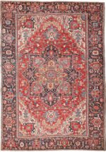 Large Antique Jewel Tone Color Persian Serapi Rug 49705 - Nazmiyal