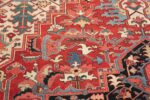 large antique persian serapi rug 49705 scrolls Nazmiyal