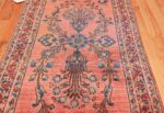 long and narrow antique persian sarouk runner rug 49668 medallion Nazmiyal
