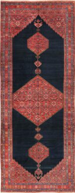 Wide Hallway Tribal Antique Persian Farahan Rug 49754 - Nazmiyal