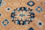 Mid 19th Century Chinese Ningxia rug 49798 blue flower wreath Nazmiyal