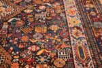 tribal antique persian qashqai rug 49768 detail Nazmiyal