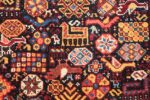 tribal antique persian qashqai rug 49768 rooster Nazmiyal