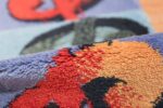 Vintage Dollar Sign Scandinavian runner rug by Andy Warhol 49792 colorful pile Nazmiyal