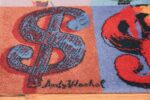 Vintage Dollar Sign Scandinavian runner rug by Andy Warhol 49792 signature Nazmiyal