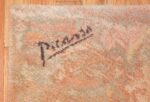 vintage ege art line scandinavian rug by Pablo Picasso 49758 signature Nazmiyal