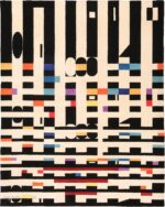 Vintage Geometric Israeli Yaacov Agam Bauhaus Rug 49772 - Nazmiyal