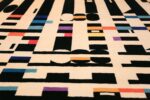 vintage geometric israeli rug by yaacov agam 49772 field Nazmiyal