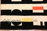 vintage geometric israeli rug by yaacov agam 49772 signature Nazmiyal