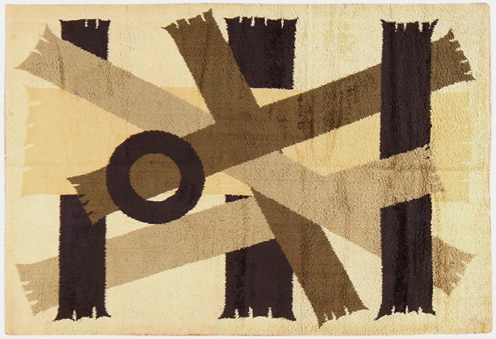 Vintage Swedish Mid Century Modern Rya Rug Vintage Swedish Mid Century Modern Rya Rug 48579 Nazmiyal