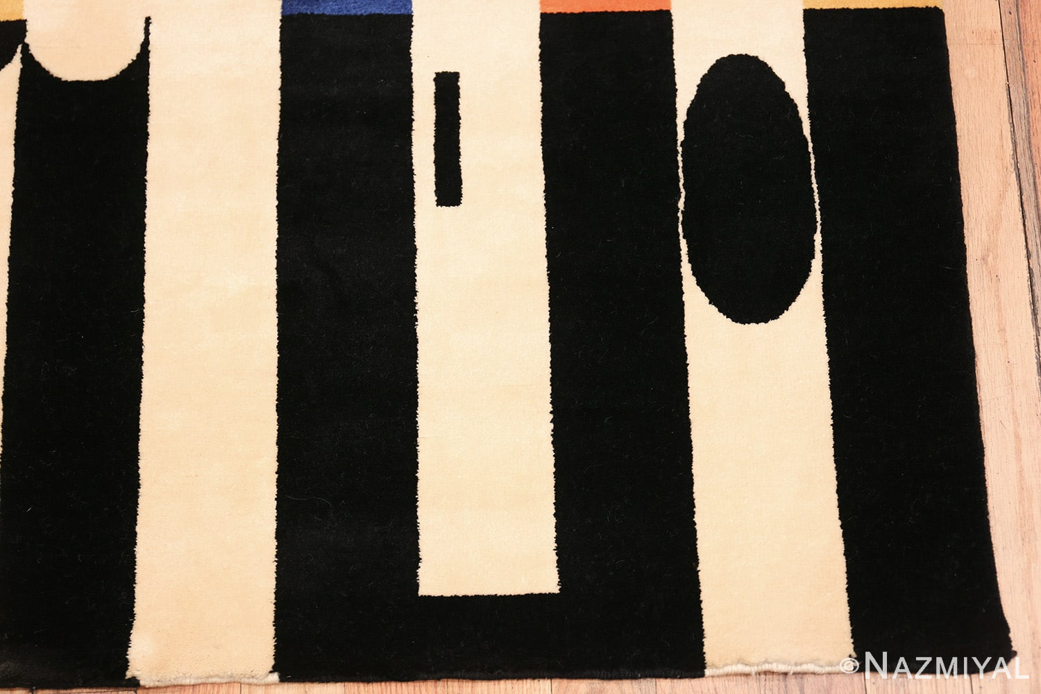 vintage geometric israeli rug by yaacov agam 49772 corner Nazmiyal