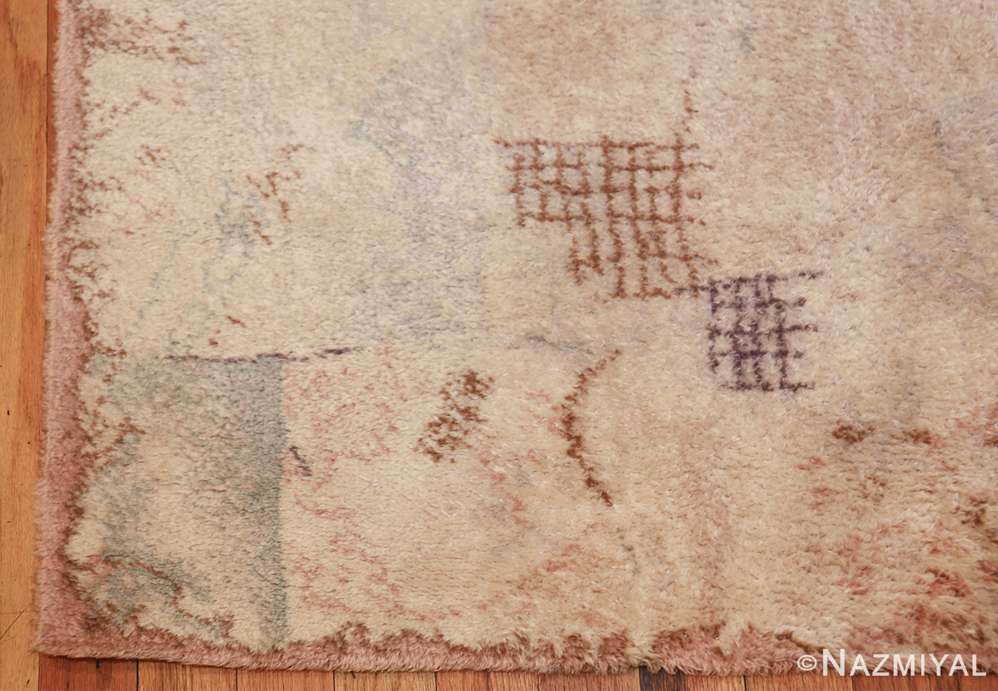 vintage paul klee scandinavian rug 49757 corner Nazmiyal