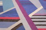 Agda Osterberg Vintage Scandinavian Swedish Kilim Rug 49822 Purple Line Nazmiyal