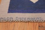 Agda Osterberg Vintage Scandinavian Swedish Kilim Rug 49822 Signature Signed Nazmiyal