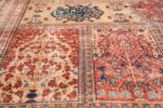 Antique Garden Design Persian Silk Heriz Rug 49140 Double Vases Nazmiyal