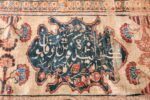 Antique Garden Design Persian Silk Heriz Rug 49140 Ivory Silk Writing Nazmiyal