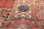Antique Garden Design Persian Silk Heriz Rug 49140 Rising Red Sun Nazmiyal