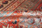 Antique Garden Design Persian Silk Heriz Rug 49140 Shiny Pile Nazmiyal