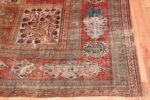 Antique Garden Design Persian Silk Heriz Rug 49140 Side Corner Nazmiyal
