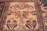 Antique Garden Design Persian Silk Heriz Rug 49140 Yellow Willow Nazmiyal