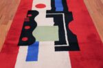 Fernand Leger No 9 Rouge design Vintage French Rug 49811 Middle Design Nazmiyal