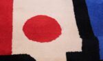 Fernand Leger No 9 Rouge design Vintage French Rug 49811 Rouge Circle Namziyal