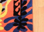 Henri Matisse Mimosa Vintage Rug 49809 Black Blue Border Henri Matisse Mimosa Vintage Rug 49809 Black Blue Border Nazmiyal