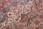 Large Antique Persian Khorassan Rug 49694 Ivory Compartment Nazmiyal