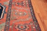 Large Antique Persian Serapi Rug 49742 border Nazmiyal