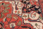 Large Antique Persian Serapi Rug 49742 corner design Nazmiyal