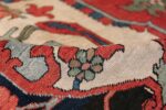 Large Antique Persian Serapi Rug 49742 ivory pile Nazmiyal
