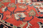 Large Antique Persian Serapi Rug 49742 leaves Nazmiyal