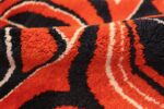 Olga Fisch Formas Vintage Ecuadorian Rug 49814 Red Black Pile Olga Fisch Formas Vintage Ecuadorian Rug 49814 Red Black Pile Nazmiyal