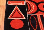 Olga Fisch Formas Vintage Ecuadorian Rug 49814 Triangle Circle Rectangle Olga Fisch Formas Vintage Ecuadorian Rug 49814 Triangle Circle Rectangle Nazmiyal