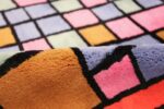 Paul Klee Checkboard Design Vintage French Rug 49813 Square Pile Nazmiyal