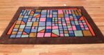 Paul Klee Checkboard Design Vintage French Rug 49813 Whole Design Nazmiyal