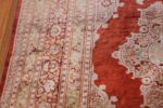 Antique Silk Persian Hajijalili Tabriz Rug 49830 Border Design Nazmiyal