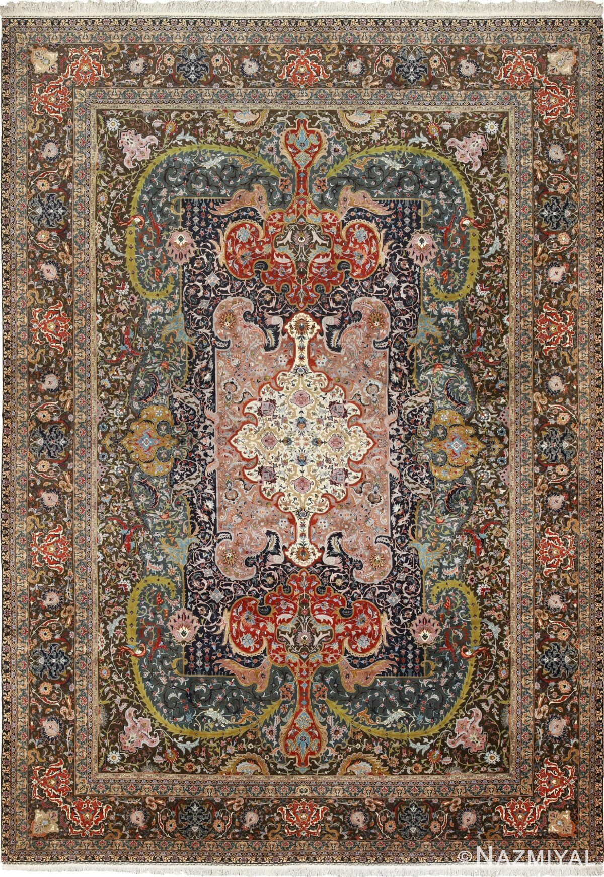 Large Oversized Vintage Persian Tabriz Rug 49837 Nazmiyal