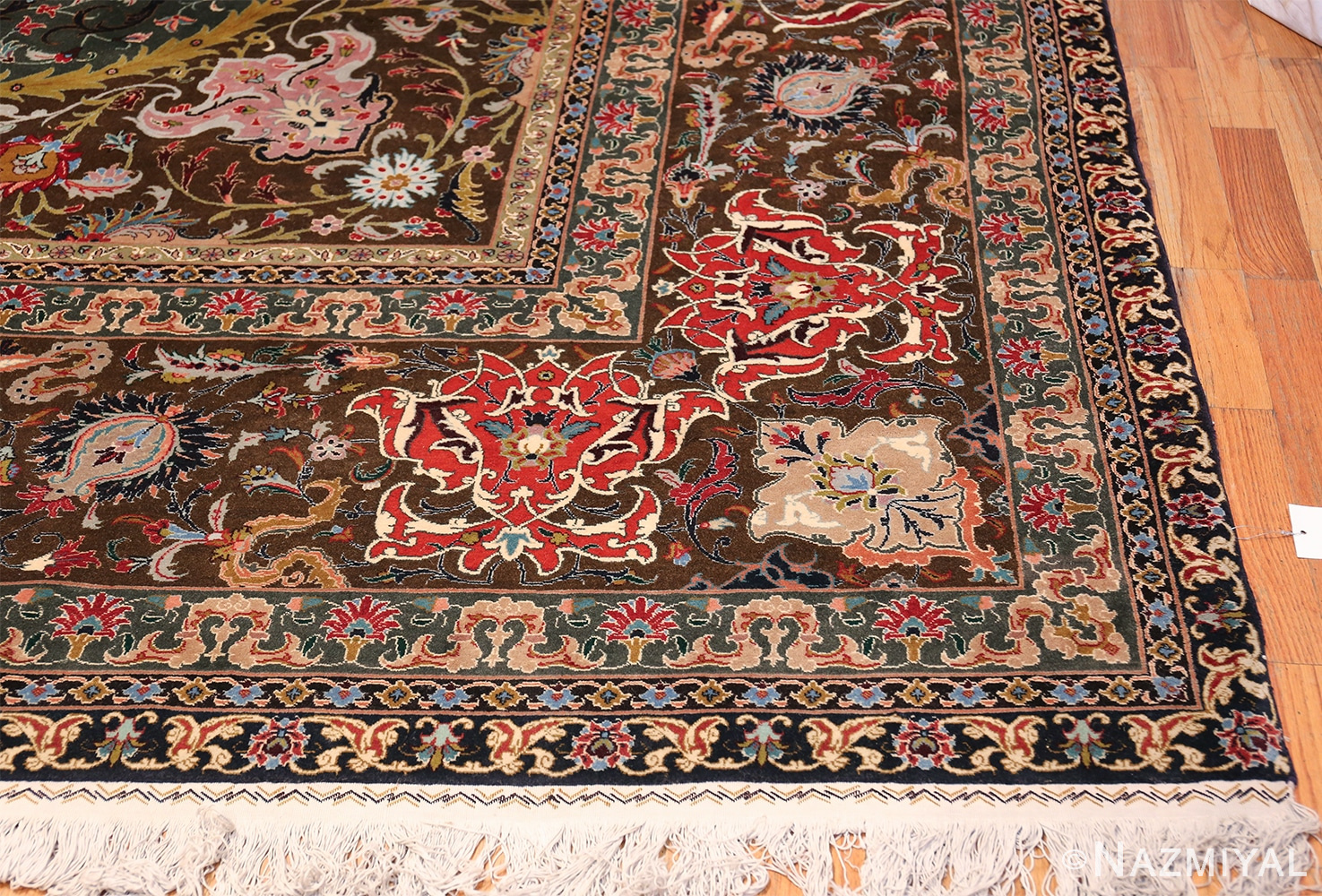 Oversized Vintage Persian Tabriz Rug 49837 Side Corner Nazmiyal
