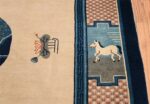 Animal Motif Antique Chinese Rug 49808 Horse on Border Nazmiyal