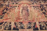Antique D'Art De Rambouillet Edition French Tapestry 49901 Central Medallion Nazmiyal