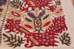 Antique Silk Caucasian Kaitag Embroidery Textile 49904 Blue Dots Nazmiyal