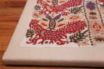 Antique Silk Caucasian Kaitag Embroidery Textile 49904 Side Corner Nazmiyal