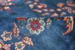 Blue Oversize Floral Antique Indian Rug 49847 Blue Pile Nazmiyal