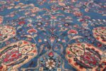 Blue Oversize Floral Antique Indian Rug 49847 Pattern on Side Nazmiyal