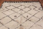 Geometric Vintage Ivory Background Moroccan Rug 49871 Top Design Nazmiyal
