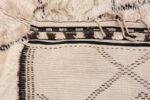 Geometric Vintage Ivory Background Moroccan Rug 49871 Woven Knots Nazmiyal