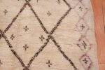 Ivory Background Vintage Moroccan Rug 49867 Border Design Nazmiyal